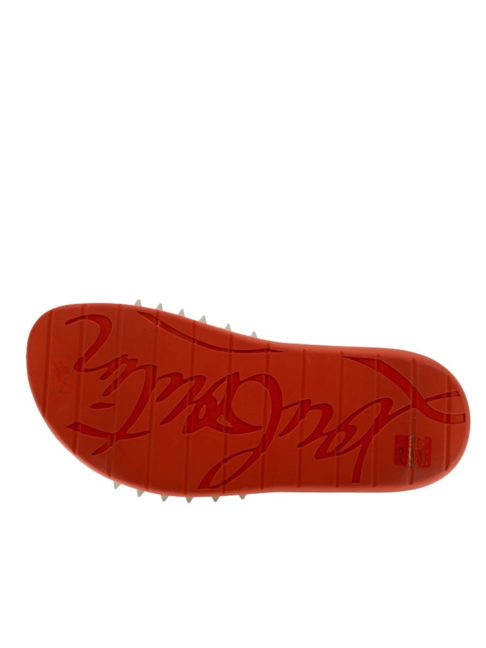 Christian Louboutin Take It Easy Slides Grey Rubber Size 9 US New - Picture 7 of 7